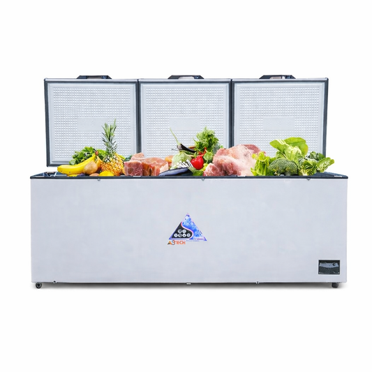 Intérieur congélateur Astech 900L avec paniers de rangement