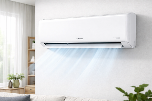 Climatiseur Samsung 24000 BTU Double Inverter installé sur mur – Dakar