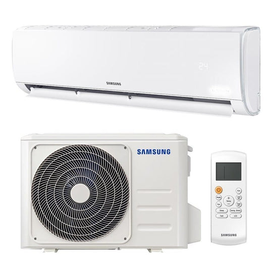 Climatiseur Samsung 9000 BTU unité intérieure et extérieure avec télécommande design moderne