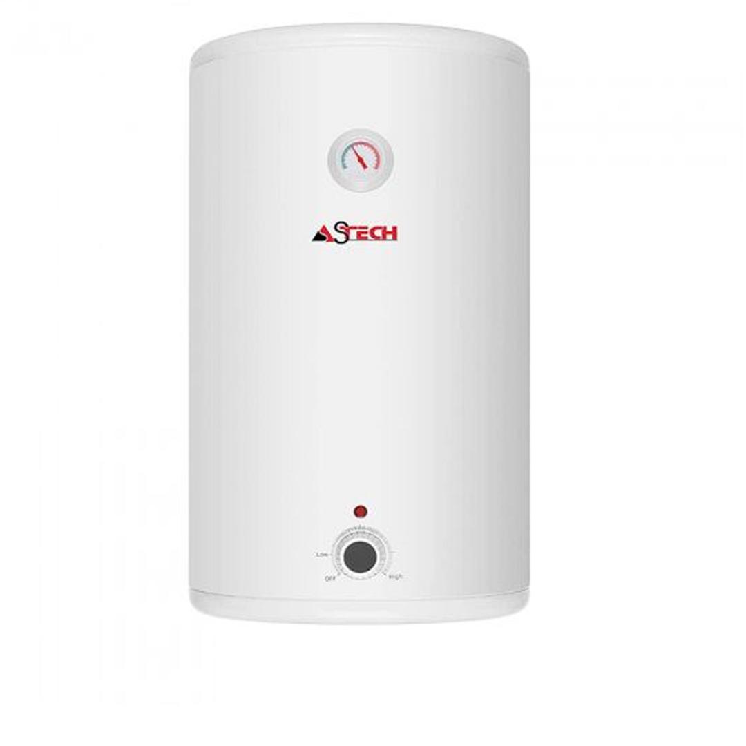 Chauffe-eau Astech 100 litres blanc vue de face sur fond blanc