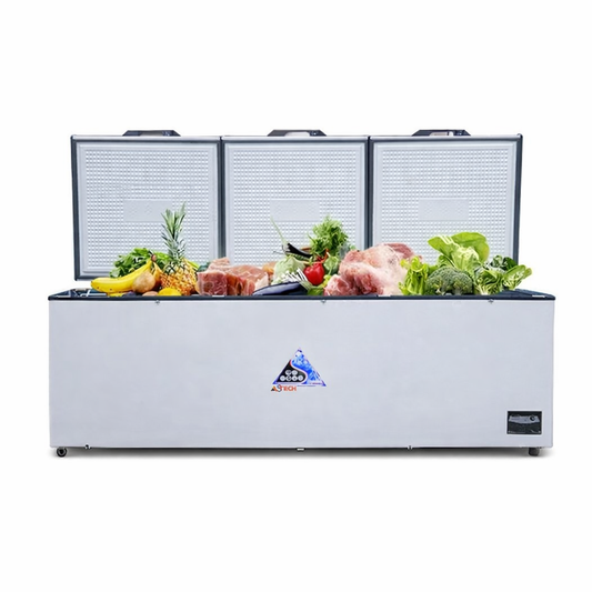 Congélateur Astech horizontal 900 litres 3 portes grande capacité
