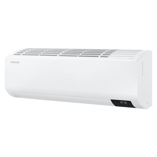 Split Samsung 18000 BTU installé dans un salon moderne grande pièce